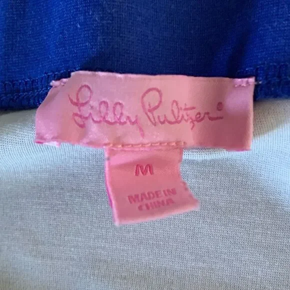 LILLY PULITZER Brilliant‎ Blue Moon Jellies Tiana Off The Shoulder Dress Medium - Picture 10 of 15